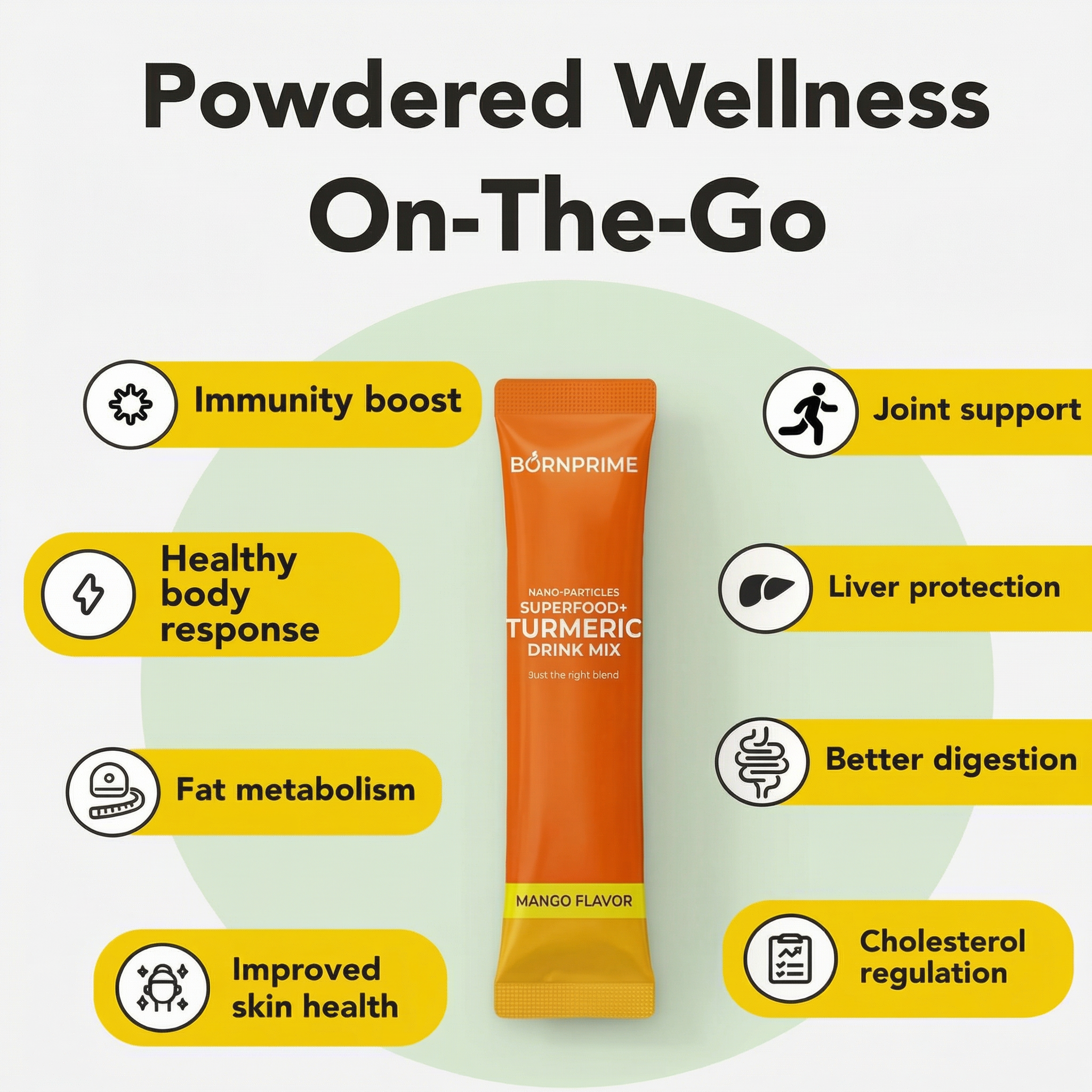 BORNPRIME Nano Turmeric Drink Mix
