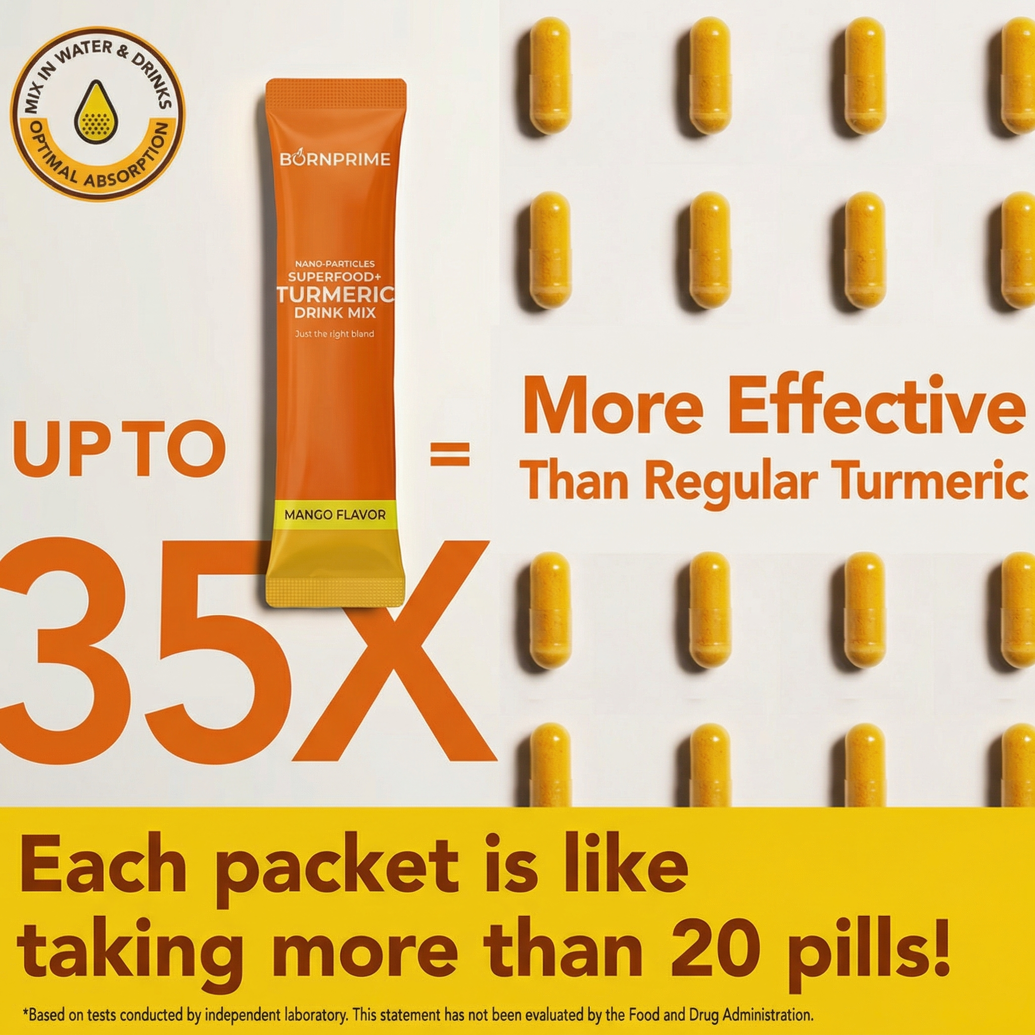 BORNPRIME Nano Turmeric Drink Mix